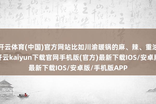 开云体育(中国)官方网站比如川渝暖锅的麻、辣、重油、重牛油等-开云kaiyun下载官网手机版(官方)最新下载IOS/安卓版/手机版APP