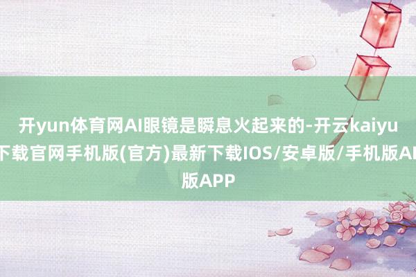开yun体育网AI眼镜是瞬息火起来的-开云kaiyun下载官网手机版(官方)最新下载IOS/安卓版/手机版APP