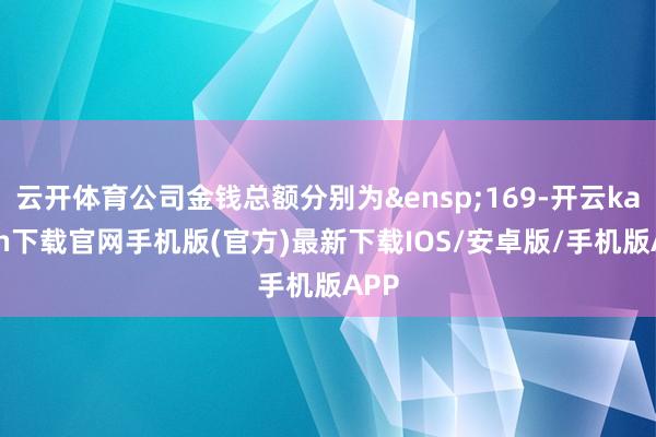 云开体育公司金钱总额分别为&ensp;169-开云kaiyun下载官网手机版(官方)最新下载IOS/安卓版/手机版APP
